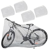 CHICAMPERA PE Einweg Motorradabdeckung 4 Stück Transparent Leicht Faltbar für Außenbereich und Motorradlagerung