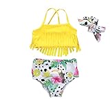 Baby Girl Babies Swimwear Tassels Floral Pinapple Bowknot Swimsuit Bathing Suit Bikini Set Outfits...