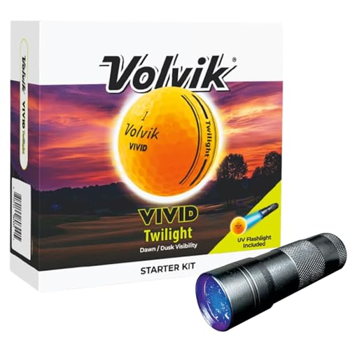 Volvik Vivid Twilight Glow in The Dark Golf Balls (Flashlight