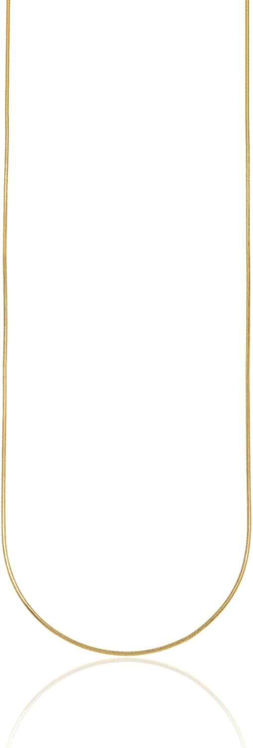 IceCarats 14K Solid Yellow Gold 0.9mm Dainty Snake Chain Necklace Polished