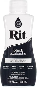 Craft County Rit Dye 8 Oz. Liquid Fabric Dye for Clothing, Decor, and Crafts, Black RIT-LIQ-BLK-CC_BM629