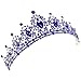 New 2026 Unisex Retro Black Bridal Crystal Tiaras Crowns Queen Pageant Prom Rhinestone Veil Tiara Wedding Hair Accessory Jewelry Fashion Trendy Accessories Creative Gift For Women And Men Findings