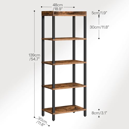 Hoobro5tierstorageladdershelfindustrialstyledisplayracksquarebookshelfwoodencornershelfeasytoinstallforlivingroomstudyroomandentrancerusticbrownandblackbf48cj01 Urban Country Home Decor Hoobro 5 tier storage ladder shelf industrial style display rack square bookshelf wooden corner shelf easy to install for living room study room and entrance rustic brown and black bf48cj01 urban country home decor