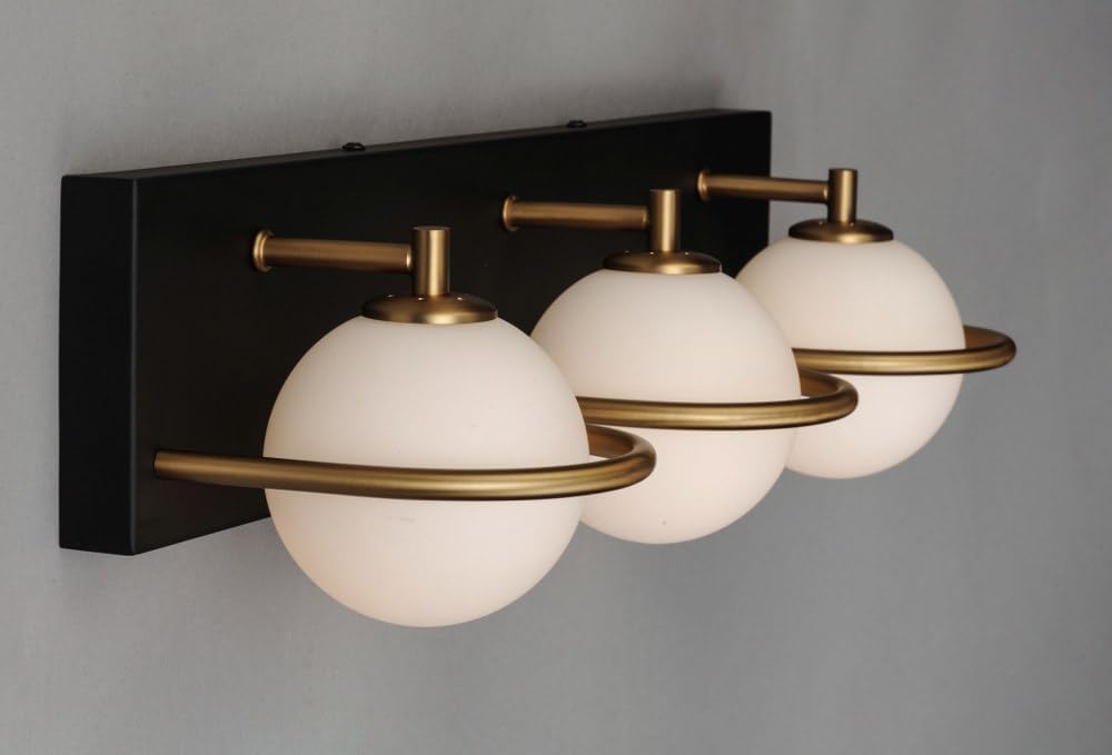 Maxim Revolve 3 Light Bath Vanity Approved for Damp Locations