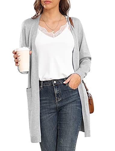Image of VIISHOW Women's Classic Cardigans Long Sleeve Open Front Casual Knit Cardigan Sweaters Coat Soft Outwear