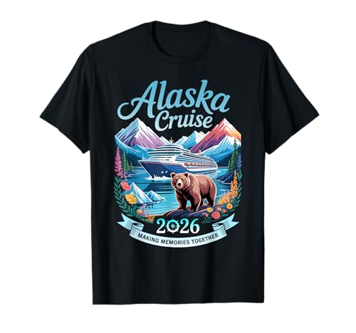 Funny Matching Family Friends and Group Alaska Cruise 2026 T-Shirt
