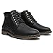 CLOWSE Men’s Casual Dress Ankle Boots with Zipper and Lace-Up, Fashion Boots for Daily Wear, Black, 12