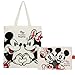 Produktbild Superdiver Set Einkaufstasche und Kosmetiktasche Mickey und Minnie  Offizielle Disney-Lizenz  Baumwolle und Polyester  Ideal für den Alltag oder als Geschenk  Tasche 37x41 und Täschchen 22,5x16