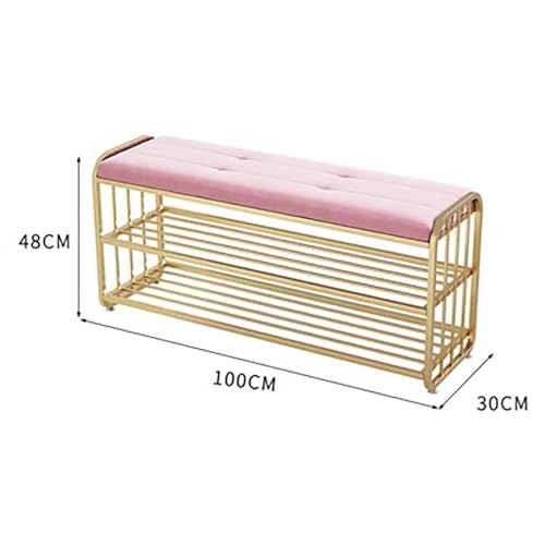 Banc de rangement chaussures industriel 80 cm meuble entrée robuste