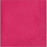 Creative Converting Touch of Color 2-Ply 50 Count Paper Lunch Napkins, Hot Magenta