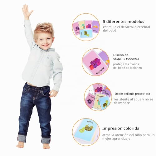 Minhas primeiras palavras, 180 cartões montessori educativos em inglês, flashcards cognitivas para bebés, cartões didáticos brinquedos para bebés necessidades diárias transporte marítimo especialidade