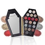 Profusion Cosmetics Vampire Midnight Eyeshadow Palette – 20 Bold Shades with Matte, Shimmer & Glitter Finishes, Coffin Design with Built-In Mirror, Gothic Styles & Spooky Halloween Makeup