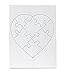 Hygloss Products - Blank Heart Puzzle for Decorating, Jigsaw Activity, Use As Party Favors, DIY Invites and More - White, Sturdy â€“ 6 x 8 Inches, 8 Pieces, 24 Puzzles