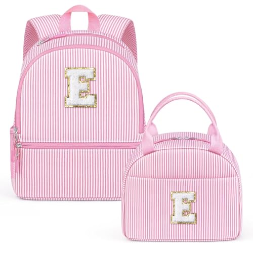 YOOLIFE Backpack for Girls Kids Toddler, Lunch Bags for Teen Girl, Birthday Gifts for 6 7 8 9 10 Year Old Girls Bookbag, Pink E