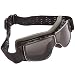Produktbild PiWear® Nevada Motorradbrille über Helm für Brillenträger geeignet Retro Klassik Oldtimer Schutzbrille schwarz dunkel getönt