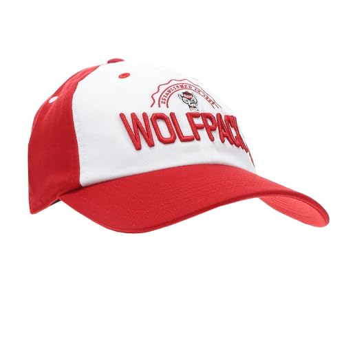 adidas Mens Nc State Wolfpack Slouch Adjustable Cap - White - Size OSFM