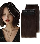 SEGO Pro 2 Pcs Short Clip in Hair Extensions Real Human Hair Short Clip in Hair Extensions Hair P...