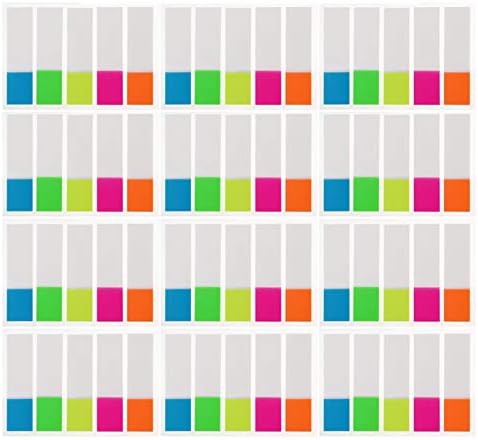 1200 pcs Sticky Tabs, Note Flags Page Markers Transparent Sticky Notes Page Bookmarks Index Tab