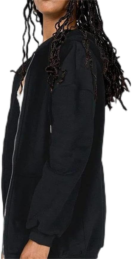 Bocianelli Womens Zip Up Hoodies Satin lined Hoodies Oversized Sweatshirts Fall Sweaters Casual Y2K Jackets Clothes - Image 3