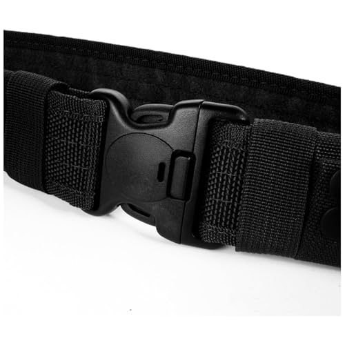 LUUFAN Military Tactical Belt Security Gear Einstellbare Heavy Duty Gürtel mit Schnellverschluss für Outdoor-Aktivität (Schwarz)