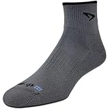 Drymax Lite Trail Running 1/4 Crew (Gray Heathered, Small)