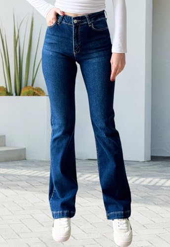 YouSexy Women's Flare Bell Bottom Jeans Destroyed Flare Denim Pants 70s Outfits for Women2