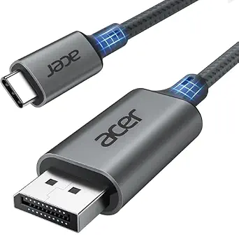 Acer USB-C to DisplayPort Cable 6.6 FT (4K@60Hz, 2K@165Hz) for Laptop