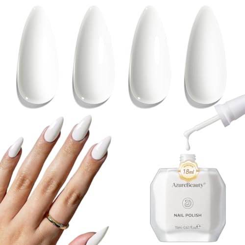 Image of AZUREBEAUTY Warm White Nail Polish 18ML