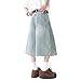 DOSLAVIDA Jean Shorts Men Baggy Jorts Casual Capri Denim Shorts Y2k Loose Long Jorts Vintage Fashion