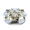 Set of 4 New 18 inch 5 Spoke Chrome Twist Style Wheel Hub Center Caps Covers Replacement for 2002-2007 Lexus SC430