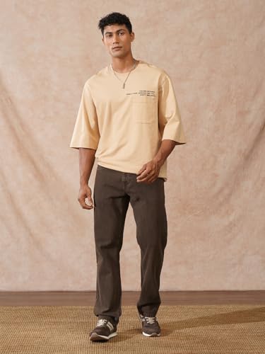 Image of WROGN Men's Cotton Jeans | Clean Finish | Relaxed Fit