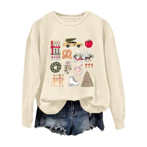 Sweat à capuche de Noël New York femme idée cadeau hiver