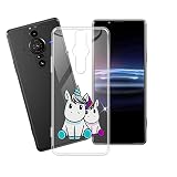 JIENI Coque pour Sony Xperia Pro-I (6.50'), Souple TPU Housse étuis Silicone Etui Back Case pour Sony Xperia Pro-I - Anti-Rayures - comme Love