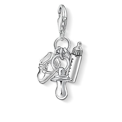 Thomas Sabo Damen Charm-Anhänger Baby Geburt Charm Club 925 Sterling Silber 1116-637-12