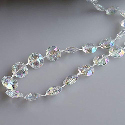 Sky Candybar 99Ft Diy Garland Diamond Acrylic Crystal Beads Strand Shimmer Wedding Decorations Party Decoration Crafting Projects (Iridescent) #TOP2