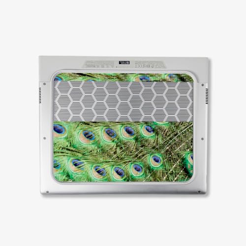 Image of MightySkins Carbon Fiber Skin Compatible with Alienware X14 R2 (2023) Full Wrap Kit - Peacock Pattern | Protective, Durable Textured Carbon Fiber Finish | Easy to Apply | Made in The USA