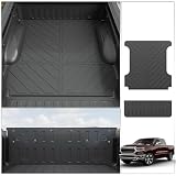 Thinzyou Trunk Bed Mat Compatible with 2019-2025 2026 Dodge Ram 1500 5.7Ft Bed Liner Tailgate Mat Tailgate Liner TPE 2024 Ram 1500 Accessories (Trunk Bed Mat 5.7Ft+Tailgate Mat)
