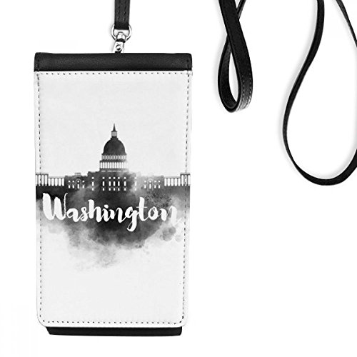 Bourse en cuir suspendu pour téléphone portable motif Washington