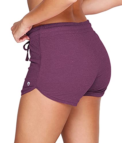 Colosseum Active Women's Simone Cotton Blend Yoga And Running Short (Black Cherry, Medium) #TOP2