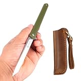 Samior GA035 Small Slim Folding Pocket Flipper Knife, 3.5 inches 5CR13 Tanto Blade, ABS Handle With...