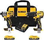 DEWALT 20V MAX Hammer Drill/Impact Driver Cordless Tool Kit, Brushless Motor, Variable Speed (DCK228D2)