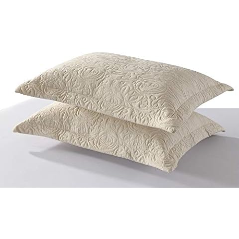 MarCielo 2-Piece Embroidered Pillow Shams Cover