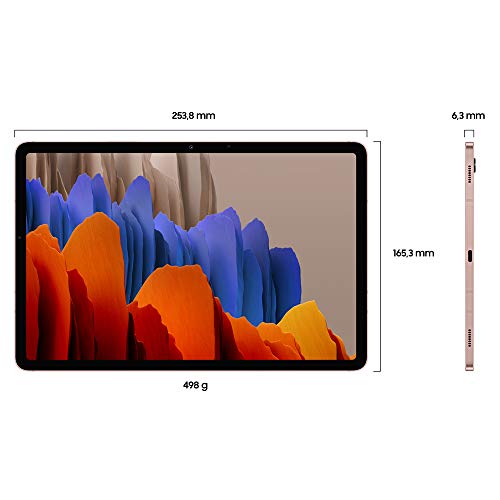 Samsung-Galaxy-Tab-S7-Tablet-de-11-con-pantalla-QHD-Wi-Fi-Procesador-Qualcomm-Snapdragon-865-RAM-de-6GB-ROM-de-128GB-Android-10-actualizable-Color-Bronce-Version-espanola