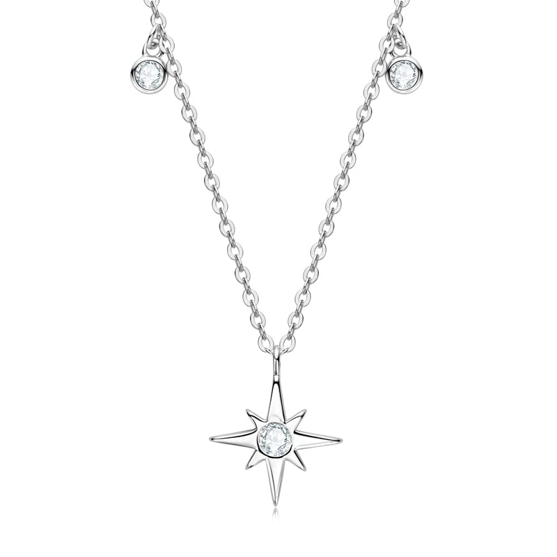 Pendentif Moissanite 3MM Anti-Ternissement Collier Argent Femme