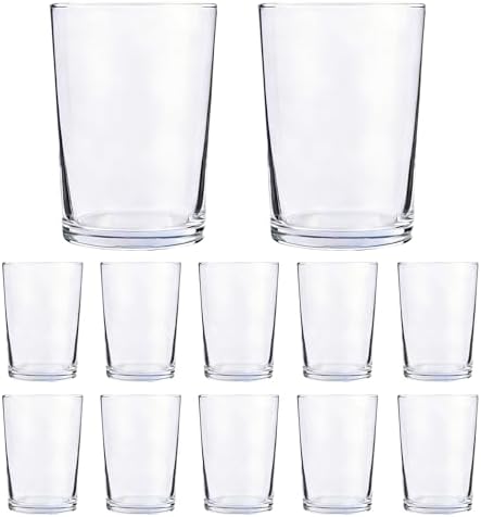 Cider Glasses Heat Resistant Clear Glass Tumbler, Elegant Design,...