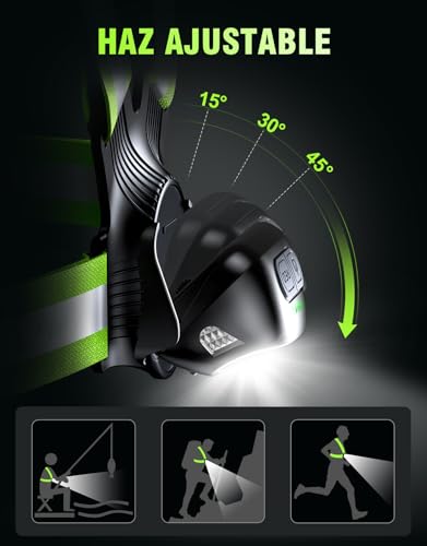 Mohard Luz Running, 500LM 1800mAh Recargable Luz para Correr de Noche con 7 Modos & Haz Ajustable 45°, IPX4 Impermeable 360° Linterna Running, Chaleco Reflectante para Trote/Hiking/Camping Nocturnos - imagen 7