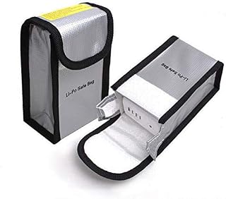 Fireproof Bag LiPo Battery Bag, Battery Safe Storage Bag LiPo Guard Pouch, 2 PCs (150 x 90 x 55 mm)