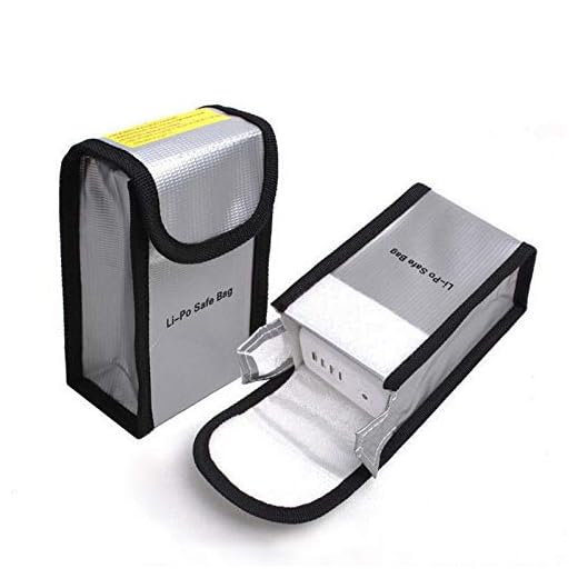Fireproof Bag LiPo Battery Bag for DJI Mavic Pro DJI Phantom 3 Phantom 4, Battery Safe Storage Bag LiPo Guard Pouch, 2 PCs (150 x 90 x 55 mm)