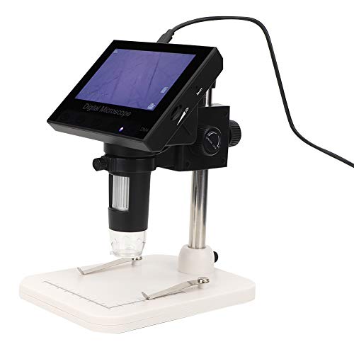 Cocoarm Mikroskop Cyfrowy LCD o Przekątnej 4,3 Cala Elektroniczny Mikroskop Wideo 1000X z Czujnikiem 5 MP Ręczne Ustawianie Ostrości z 8 Diodami LED Zasilanie Przez USB do Kontroli Biżuteria