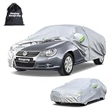 Kaugung Car Cover Custom Fit for Volkswagen Eos (2006-2015), 6 Layers Waterproof All Weather for Automobiles Full Exterior Cover Rain Sun Snow Protector with Door Zipper. Silver